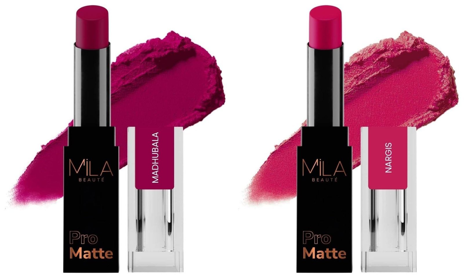 uk61F8mEria1L-1-1.jpg MILA Beaute Pro Matte Lipstick | Creamy Matte Lipstick | Shade - Madhubala, 4.2g Pro Matte Lipstick | Creamy Matte Lipstick | Shade - Nargis, 4.2g - Fast UK Delivery - Image 1