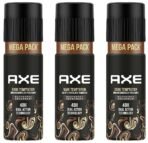 Axe Dark Temptation Long Lasting Deodorant Bodyspray For Men, 215ml (Pack of 3) - Fast UK Delivery