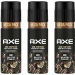 Axe Dark Temptation Long Lasting Deodorant Bodyspray For Men, 215ml (Pack of 3) - Fast UK Delivery