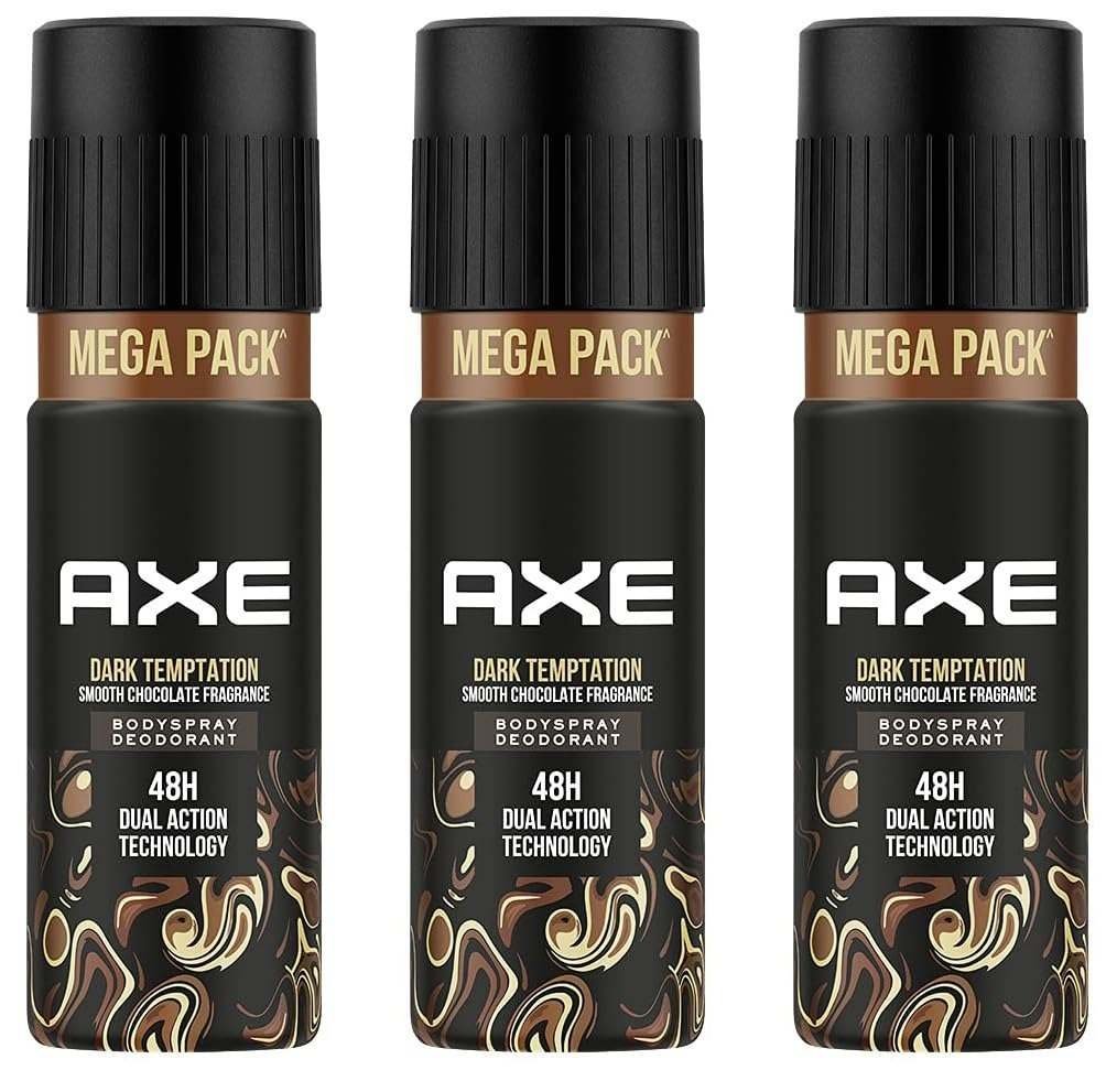 uk61F9kVNZNL-1.jpg Axe Dark Temptation Long Lasting Deodorant Bodyspray For Men, 215ml (Pack of 3) - Fast UK Delivery - Image 1