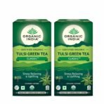 ORGANIC INDIA Tulsi Green Tea Classic, 25 Infusion Bags (Pack Of 2) - 3 Gm - Fast UK Delivery