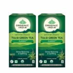 ORGANIC INDIA Tulsi Green Tea Classic, 25 Infusion Bags (Pack Of 2) - 3 Gm - Fast UK Delivery
