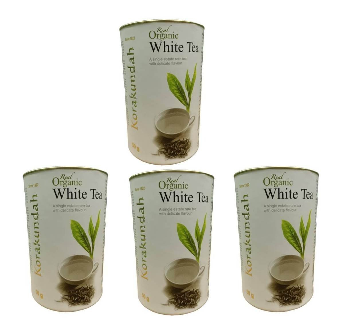 uk61FhpdDophL-1.jpg KORAKUNDAH Real Organic White Tea | 50 g | Pack of 4 |Total 200g| A Single Estate Rare Tea with delicate flavour - Fast UK Delivery - Image 1