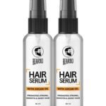 Beardo Hair Serum (50 ml x 2) | Serum for men | Serum for hair smoothing | Argan Oil & Almond Oil | Adds Shine | Daily use| For All Hair Types | Frizz free hair - Fast UK Delivery