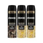 Axe Dark Temptation Men's Deodorant (Pack of 1) + Axe Gold Temptation Long Lasting Deodorant Bodyspray For Men (Pack of 2) - Fast UK Delivery