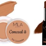 MILA Beaute Pro Matte Lipstick | Creamy Matte Lipstick | Shade - Marykom, 4.2g Conceal It Pot Concealer For Face Makeup | Shade - (Rose Beige, 4g) - Fast UK Delivery