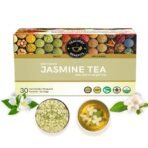 TEACURRY Jasmine Flower Tea - 30 Tea Bags | Jasmine Flower Tea Helps Weight loss, Protects Heart, Relieves Stress, Boosts immunity and Improves Skin Glow | Jasmine Tea Decaf - Fast UK Delivery