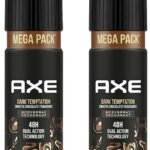 Axe Dark Temptation Long Lasting Deodorant Bodyspray For Men, 215ml (Pack of 2) - Fast UK Delivery