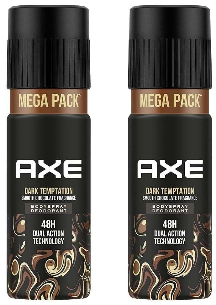 uk61GYyVISicL-1-1.jpg Axe Dark Temptation Long Lasting Deodorant Bodyspray For Men, 215ml (Pack of 2) - Fast UK Delivery - Image 1