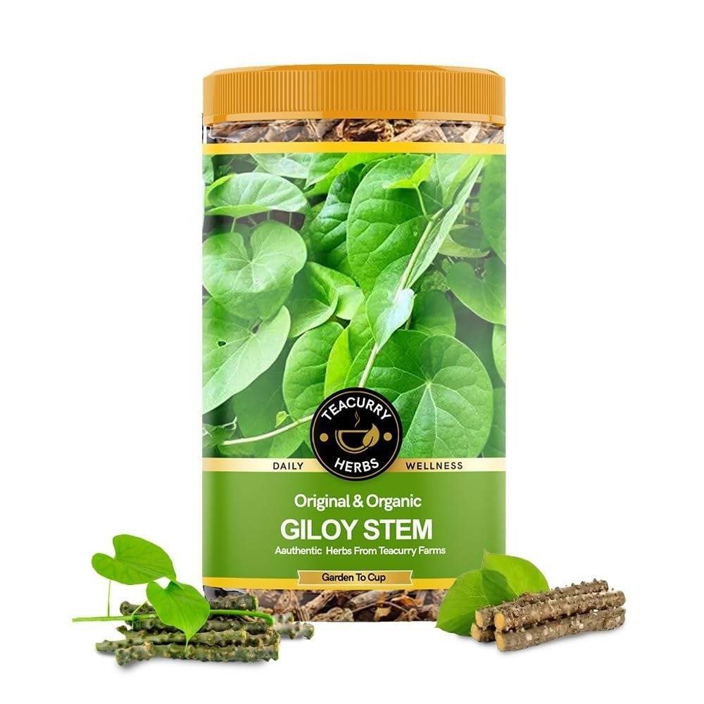 uk61GghIDTtPL.jpg TEACURRY Organic Giloy Sticks (50 Gram) - Helps with Recovery, Improve Digestion & Body Wellness, Suports Overall Well-being - 100% Natural Ingredients - Fast UK Delivery - Image 1