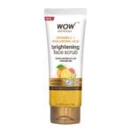 WOW Skin Science Vitamin C + Hyaluronic Acid Brightening Face Scrub | Gently Exfoliates | Smoothens Skin Texture | Hydrates Skin | Promotes Even-Toned Complexion | 100g - Fast UK Delivery