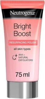 Neutrogena Bright Boost Resurfacing Micro Polish Facial Exfoliator with Glycolic and Mandelic AHAs, Gentle Skin Resurfacing Face Cleanser for Bright & Smooth Skin, 2.6 fl. oz 75ml - Fast UK Delivery