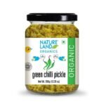 Natureland Organics Chilli Pickle 350 Gm - Organic Healthy Pickles - Fast UK Delivery
