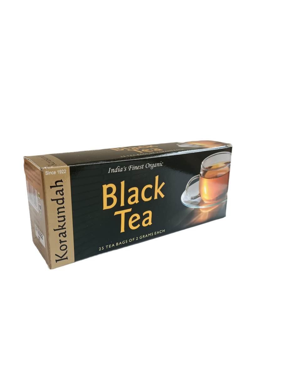 uk61Hr5xP7ttL-1.jpg KORAKUNDAH Black Tea | 25 Dip Tea Bags of 2 grams each | Pack of 4 | Total 200 g | India's Finest Organic Tea | Chamraj Nilgiri Tea - Fast UK Delivery - Image 1