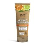 WOW Skin Science Brightening Vitamin C Face Wash | Paper Tube | All Skin Types | Glowing, Bright Skin | 100% Eco Friendly | Paraben & Sulphates Free | Face Wash for Women & Men | 100 ml - Fast UK Delivery