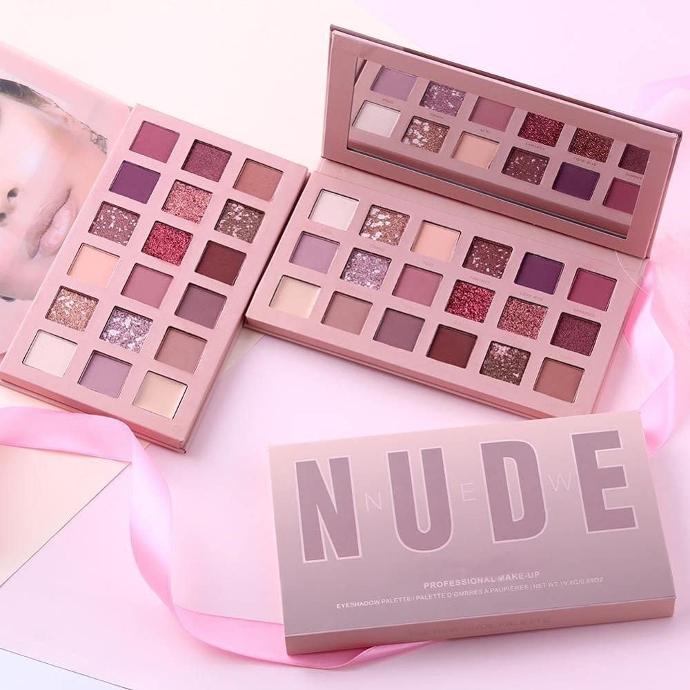 uk61IdXQil5bL-1-1.jpg HUDA GIRL BEAUTY Nude Edition Eyeshadow 18 Color Palette, Shimmer and Matte Shades for Eye Makeup - Fast UK Delivery - Image 1