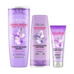 L'Oreal Paris Hyaluron Moisture 3-step Ultimate Hydration kit - Shampoo (340ml) + Conditioner (360 ml) + Night Cream (180 ml) - Fast UK Delivery