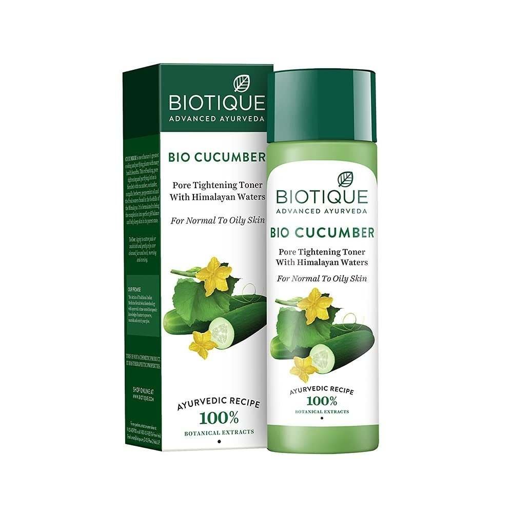 uk61J0UmB6HQL-1-1.jpg Biotique Cucumber Pore Tightening Toner| Ayurvedic And Organically Pure| Maintains Skin'S Natural Ph |100% Botanical Extracts| Suitable For Normal & Oily Skin Types| 120Ml, Pack of 1 - Fast UK Delivery - Image 1