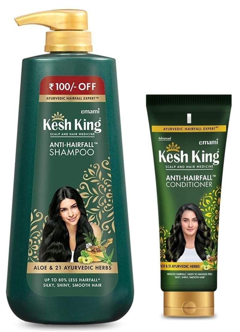 uk61J81btJBL-1.jpg Kesh King Scalp and Hair Medicine Anti-Hairfall Shampoo, 600 ml & Kesh King Scalp and Hair Medicine Anti-Hairfall Conditioner, 200 ml - Fast UK Delivery - Image 1