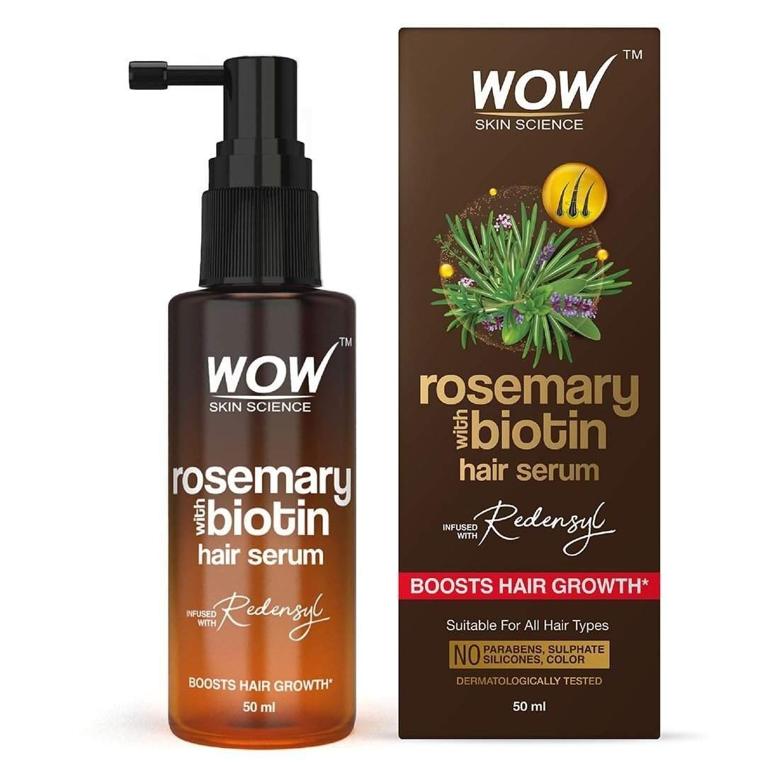 uk61JBSE-vyL-1.jpg WOW Skin Science Rosemary & Biotin Hair Serum | Strengthens Weak Hair | Adds Volume | Revitalizes Hair | 50ml - Fast UK Delivery - Image 1