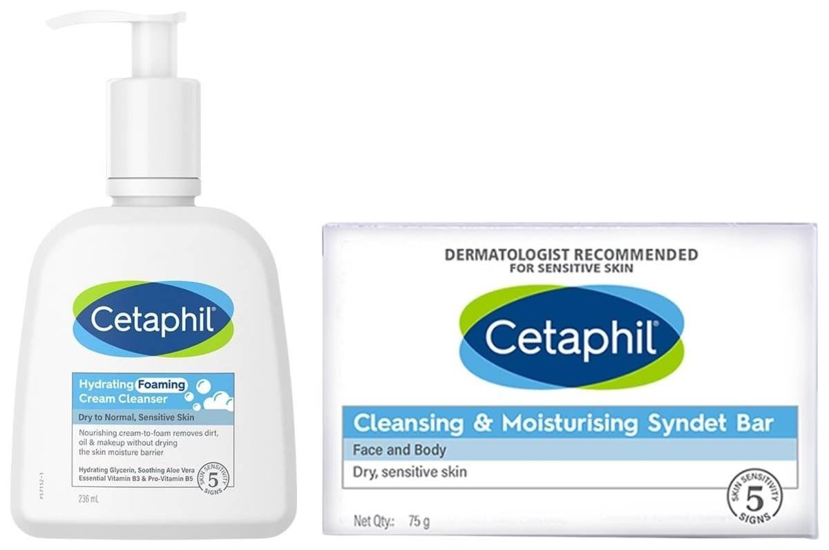 uk61JGDlgmoAL-1-1.jpg Cetaphil Hydrating foaming Face Wash, Cream to Foam Cleanser 236ml | Niacinamide, Pro-Vitamin B5 & and Aloe for Gentle Cleansing VVF India Cleansing And Moisturising Syndet Bar, 75g - Fast UK Delivery - Image 1