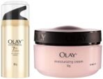 Olay Day Cream Total Effects 7 in 1, Anti-Ageing Moisturiser, 20g & Olay Moisturising Cream, 50g - Fast UK Delivery