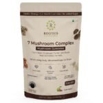Rooted Actives Certified organic 7 Mushrooms blend Gummies |Heart, Liver, Gut, Energy & Immunity. USDA Organic, No Sugar, Guava Flavor - Fast UK Delivery