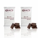 Konfiz Morde Dark Chocolate Compound Slab(Co-D15) Perfect For Baking, Cake Decorating, Topping, Molding & Dipping(Pack Of 2, 400 Gm) - Fast UK Delivery