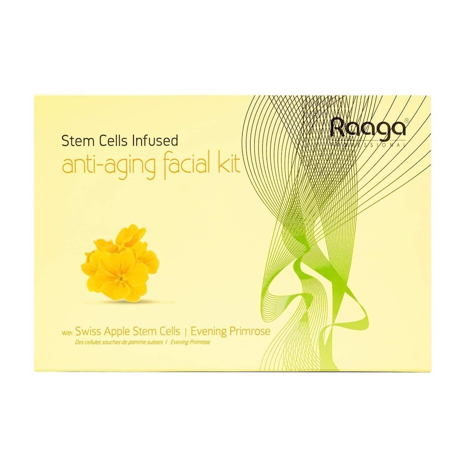 uk61JqpxGBx9L-1-1.jpg Raaga Professional Stem Cells Infused Anti Aging 6 Step Facial Kit | Evening Primrose, Swiss Apple Stem Cells | Youthful Radiance | All Skin Types (61 gm) - Fast UK Delivery - Image 1