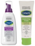 Cetaphil PRO Oil Control Foam Face Wash for Acne & Oily Prone Skin 236ml Moisturising Cream for Face & Body, Dry to Normal skin, 80 gm - Fast UK Delivery