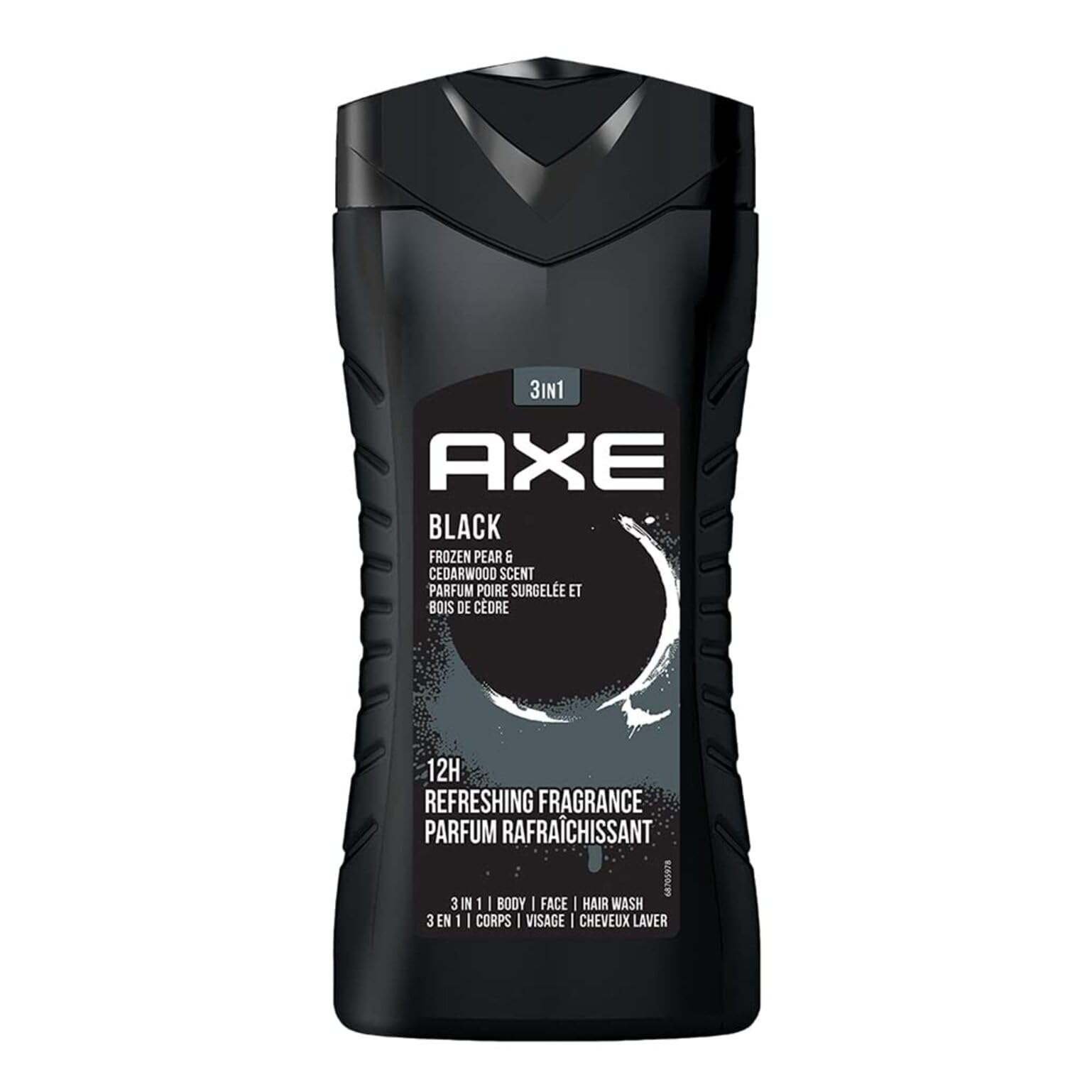 uk61K2-F4rb5L-1-1.jpg Axe Black 3 In 1 Body, Face & Hair Wash For Men, Long-Lasting Refreshing Frozen Pear & Cedarwood Fragrance For Up To 12Hrs, Natural Ingredients, Removes Odor & Bacteria, No Parabens, 250Ml - Fast UK Delivery - Image 1