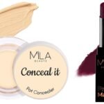 MILA Beaute Pro Matte Lipstick | Shade - Noorjahan, 4.2g Conceal It Pot Concealer For Face Makeup | Shade - (Rich Vanilla, 4g) - Fast UK Delivery