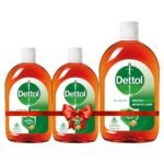Dettol Antiseptic Disinfectant liquid 550ml Each (Pack of 2) and Dettol Antiseptic Disinfectant liquid 1000ml for First aid, Surface Cleaning and Personal Hygiene - Fast UK Delivery