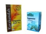 KORAKUNDAH Organic Black Tea 250 g | CHAMRAJ Peppermint Infusion 25 Dip Bags | Pack of 2 | Total 275 g | India's Finest Chamraj Nilgiri Tea - Fast UK Delivery