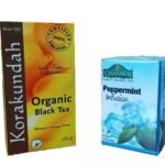 KORAKUNDAH Organic Black Tea 250 g | CHAMRAJ Peppermint Infusion 25 Dip Bags | Pack of 2 | Total 275 g | India's Finest Chamraj Nilgiri Tea - Fast UK Delivery