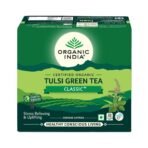 ORGANIC INDIA Tulsi Green Classic Tea 50 Tea Bags - Green - Fast UK Delivery