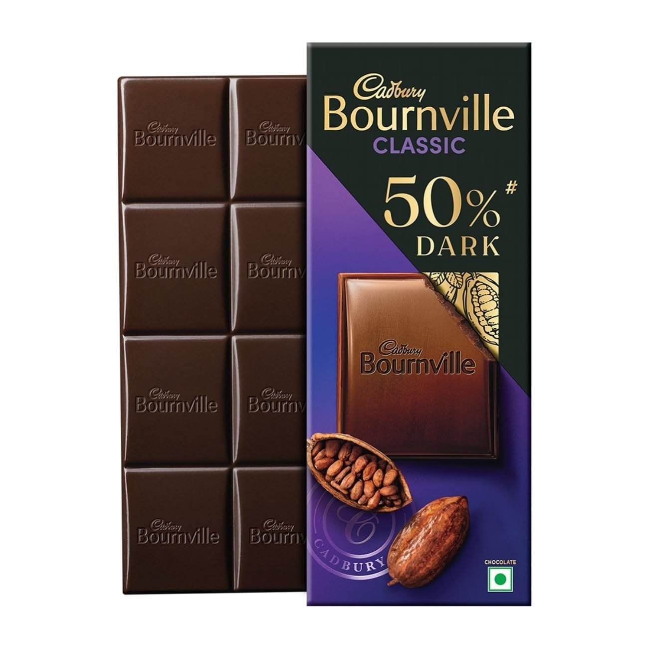 uk61L0BCPC4RL-1-1.jpg Cadbury Bournville Rich Cocoa Dark Chocolate Bar, 80 Grams - Fast UK Delivery - Image 1