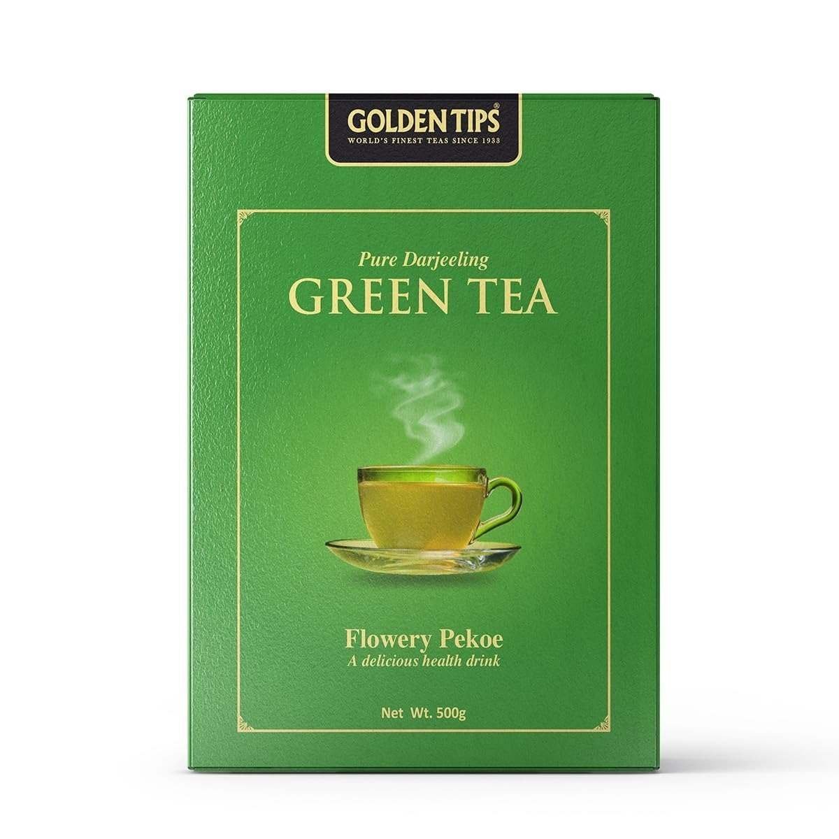 uk61LS9iOPcOL-1-1.jpg Golden Tips Darjeeling Flowery Pekoe Loose Leaf Green Tea (500 Gram, 250 cups) - Fast UK Delivery - Image 1
