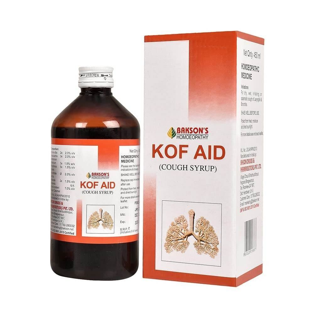 uk61LbgjKrNzL-1.jpg Dr. Bakshi's BAKSON'S HOMOEOPATHY Bakson's Homoeopathy Kof Aid Syrup (450Ml) - Image 1