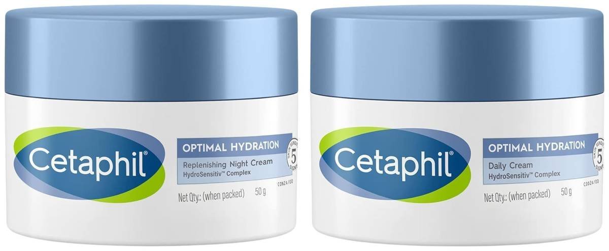 uk61LqkJaVMoL-1-1.jpg Cetaphil Optimal Hydration Replenishing Night Cream 50g Lightweight & Fast Absorption Hyaluronic Acid Blue Daisy Extract Niacinamide Optimal Hydration Daily Cream 50g Lightweight Moisturizer - Fast UK Delivery - Image 1