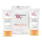 O3+ Radiance Skincare Combo With Bridal Facial Kit Vitamin C Glowing Skin 136g,Bridal Radiance Facewash 75g & Sunscreen 75g - Fast UK Delivery