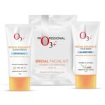 O3+ Radiance Skincare Combo With Bridal Facial Kit Vitamin C Glowing Skin 136g,Bridal Radiance Facewash 75g & Sunscreen 75g - Fast UK Delivery