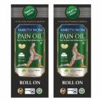 Amrith Noni Pain RollOn 50ml | Ayurvedic pain Relief Rollon for low Back pain, Joint pain, Knee pain, Body Pain, Ankle pain, Muscle pain, Neck Pain, shoulder Pain, Elbow Pain - Pack of 2