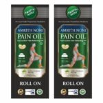Amrith Noni Pain RollOn 50ml | Ayurvedic pain Relief Rollon for low Back pain, Joint pain, Knee pain, Body Pain, Ankle pain, Muscle pain, Neck Pain, shoulder Pain, Elbow Pain - Pack of 2
