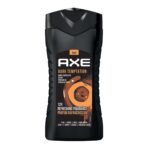 Axe Dark Temptation 3 In 1 Body, Face & Hair Wash for Men, Long-Lasting Refreshing Dark Chocolate Fragrance Natural Origin Ingredients, Removes Odor & Bacteria, Dermatologically Tested, 400ml - Fast UK Delivery