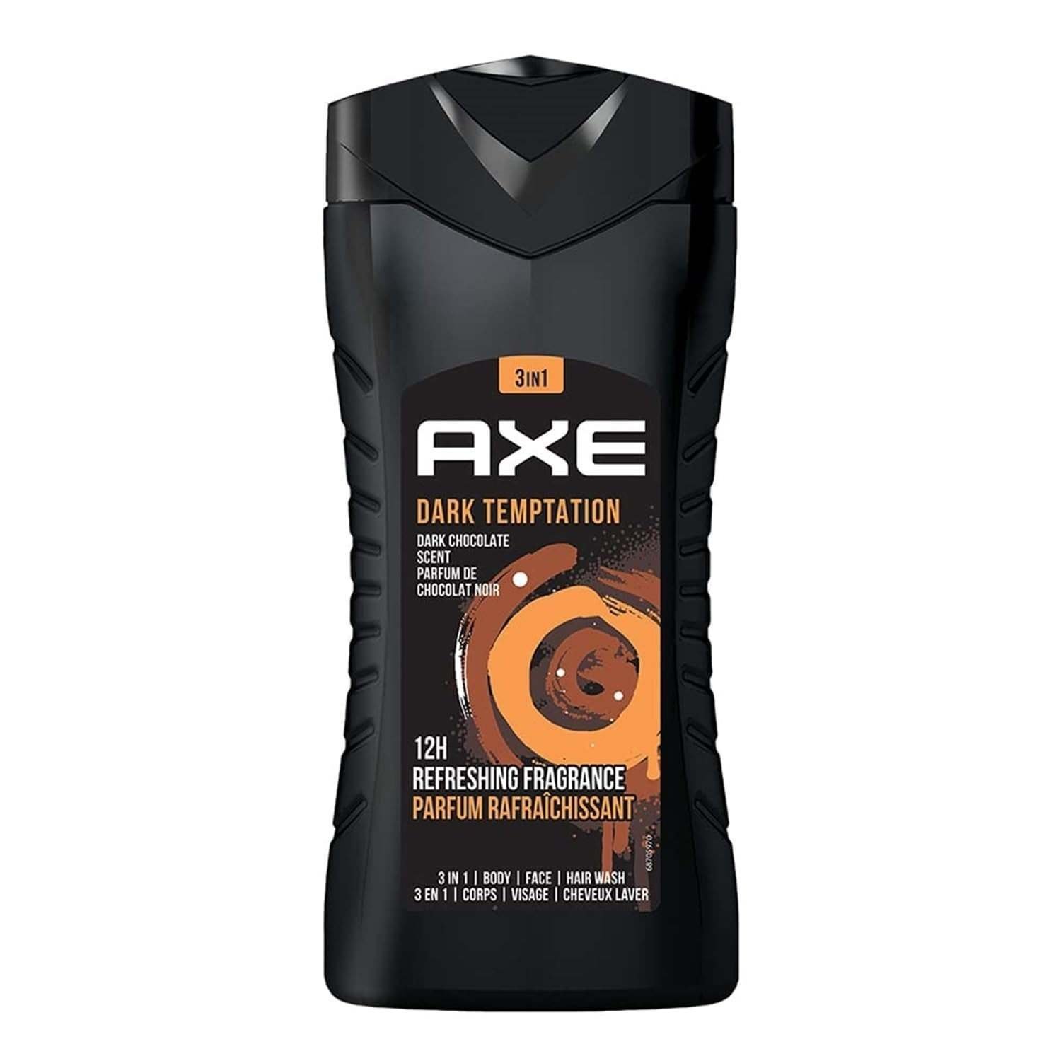 uk61NJlJz5YL-1.jpg Axe Dark Temptation 3 In 1 Body, Face & Hair Wash for Men, Long-Lasting Refreshing Dark Chocolate Fragrance Natural Origin Ingredients, Removes Odor & Bacteria, Dermatologically Tested, 400ml - Fast UK Delivery - Image 1