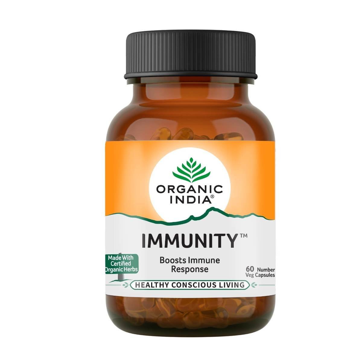 uk61NYciOZYGL.jpg Organic India Immunity - 60 Capsules Bottle - Image 1