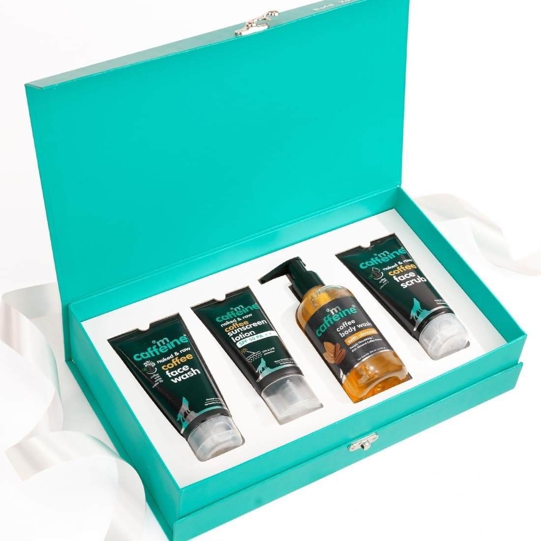 uk61NdtOdUwcL-1-1.jpg mCaffeine Gift Kit with Pure Coffee Skincare | Gift Set with Face Wash, Face Scrub, Body Wash & Sunscreen | Suitable Gift Kit for All Occasions & All Skin Types | Valentine Present for Him/Her, Wife Birthday, Anniversary Perfect Gift Hampers For Men and Women - Fast UK Delivery - Image 1