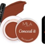 MILA Beaute Makeup Fixer |Makeup Setting Spray | Dermatalogically Tested 75ml Conceal It Pot Concealer For Face Makeup | Shade - (Orange Corrector, 4g) - Fast UK Delivery