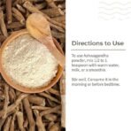 Ecotyl Ashwagandha Root Powder | Helps Relieve Stress, Energy Booster- 250 g - Fast UK Delivery - Image 4